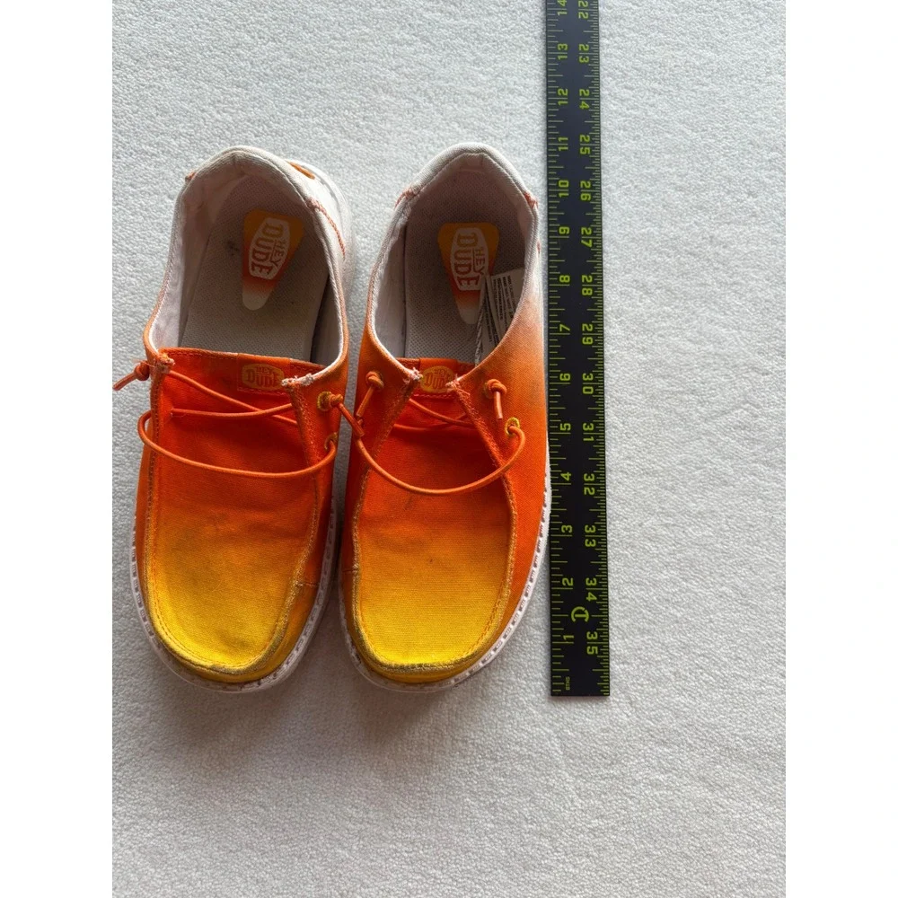 Hey‎ Dude Wendy Y Candy Corn Kids Size J4 Orange Ombre Slip On Loafers 43482-83B